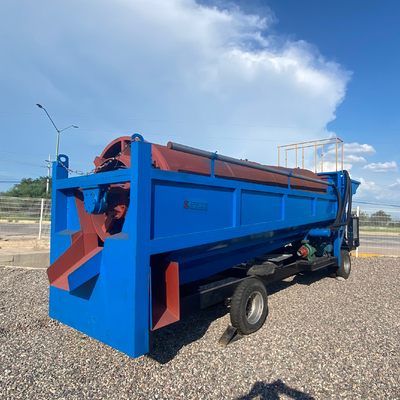 50-500 Tons Per Hour Capacity Movable Gold Extraction Equipment Gold Washing Trommel Screen