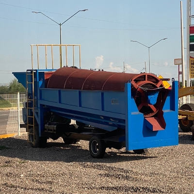 50-500 Tons Per Hour Capacity Movable Gold Extraction Equipment Gold Washing Trommel Screen