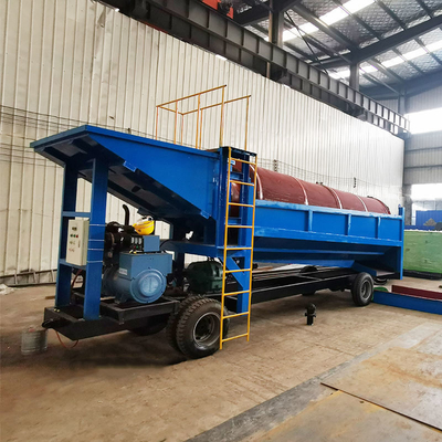Mobile Gold Wash Plant Alluvial Trommel Screen with Conveyor Discharge Size as Request
