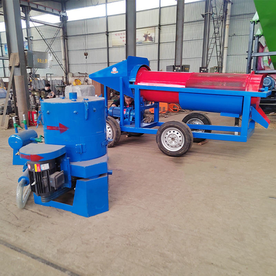 Mobile Gold Wash Plant Alluvial Trommel Screen with Conveyor Discharge Size as Request