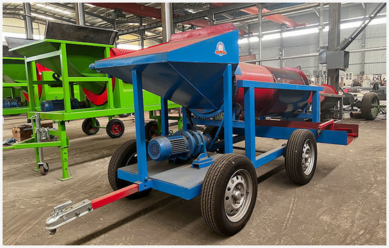 Mobile Gold Wash Plant Alluvial Trommel Screen with Conveyor Discharge Size as Request