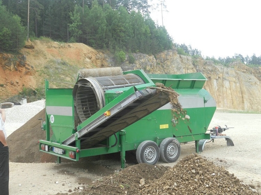 2.2T-18T Customized Rotary Drum Trommel Screen Topsoil Screener with Best and Service