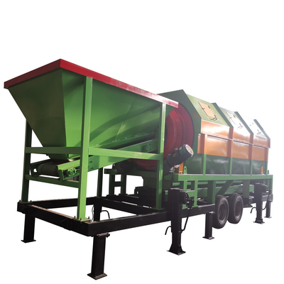 Less Than 300mm Feeding Size Mobile Compost Rotary Sieve Machine for Composting Plant
