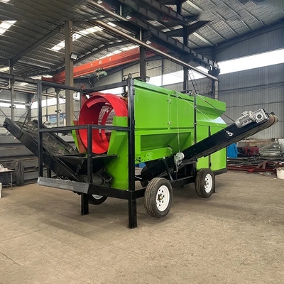 Portable Trommel Vibrating Screen for Gravel and Wood Chip Composting in Any Location