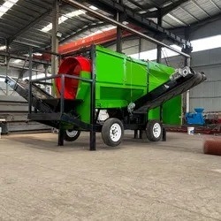 Portable Trommel Vibrating Screen for Gravel and Wood Chip Composting in Any Location