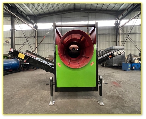 2-3 Layers 30m3/h Mobile Trommel Screen for Gravel Compost Pig and Sheep Manure