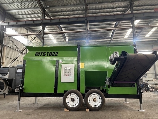 2-3 Layers 30m3/h Mobile Trommel Screen for Gravel Compost Pig and Sheep Manure