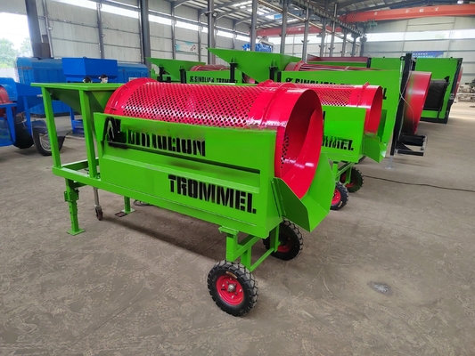 Small Scale Gravel Compost Pig and Sheep Manure High Screening Efficiency Mobile Trommel Screen