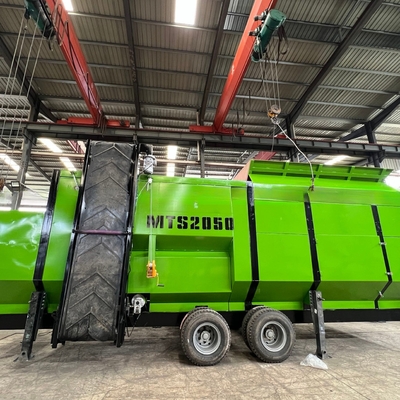 Farms 33.2kw Motor Big Capacity MTS 2050 Mobile Trommel Sieve for Compost Rotary Drum