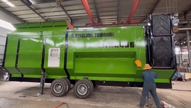 Farms 33.2kw Motor Big Capacity MTS 2050 Mobile Trommel Sieve for Compost Rotary Drum