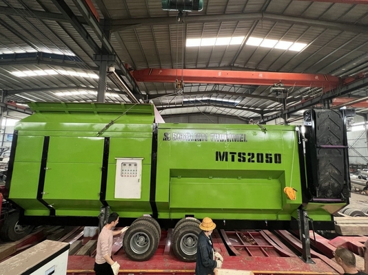 Farms 33.2kw Motor Big Capacity MTS 2050 Mobile Trommel Sieve for Compost Rotary Drum