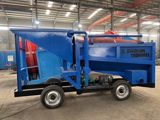98% Efficiency Mobile Gold Sand Separator Mining Trommel Machinery Washing Plant