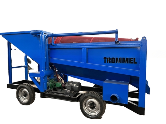 98% Efficiency Mobile Gold Sand Separator Mining Trommel Machinery Washing Plant