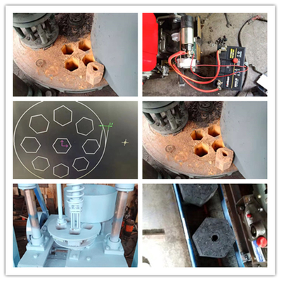 AC Motor Hexagon Charcoal Extrude Stick Briquette Machine with Design 800-1000kg Per Hour