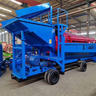 High Separation Efficiency Mobile Gold Sand Separator Mining Trommel Machinery Washing Plant