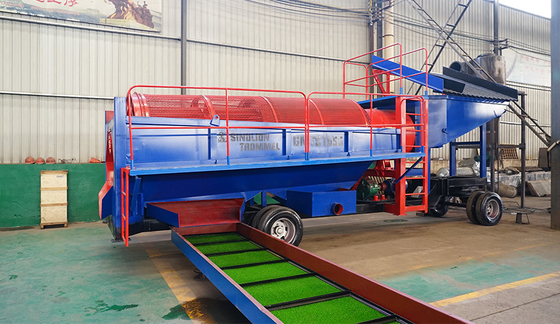 High Separation Efficiency Mobile Gold Sand Separator Mining Trommel Machinery Washing Plant