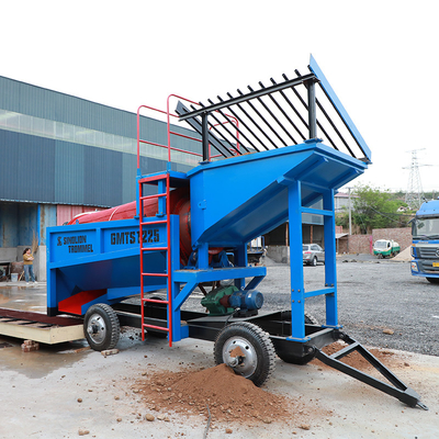 Mobile Gold Trommel Screen Machine Wash Plant Customizable Packing / Graphic / Sieve