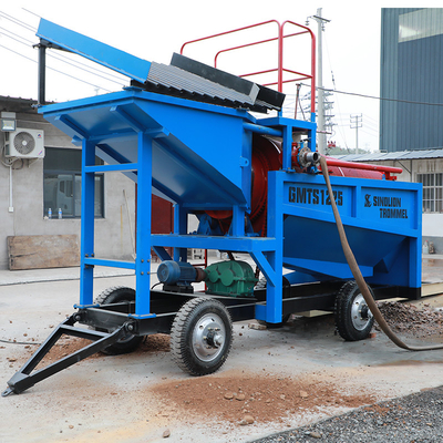 Mobile Gold Trommel Screen Machine Wash Plant Customizable Packing / Graphic / Sieve