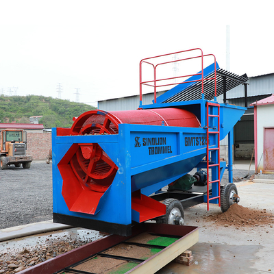 Mobile Gold Trommel Screen Machine Wash Plant Customizable Packing / Graphic / Sieve