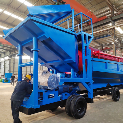 Small Processing Capacity River Drum Rotary Screen Gold Collection Separator 1200 KG