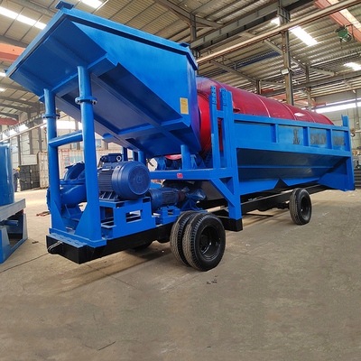 Large Capacity Mobile Trommel Screen for Alluvial Gold Mining in Construction Works