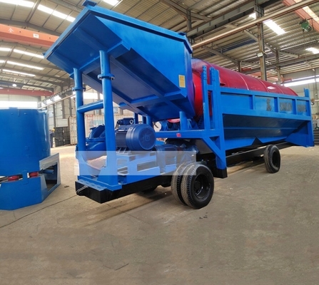 80-150t/h Capacity Steel Mineral Separation Gold and Diamond Mining Mobile Trommel Screen
