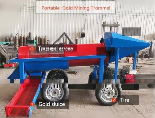 Mobile Gold Mining Trommel Screen with Obvious Gold-Selected Effect in 10 Tons Plant