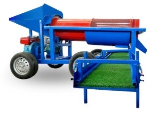 220V Mini Scale 5-10 Tons Alluvial Gold Washing Plant Mobile Gold Mining Trommel Screen