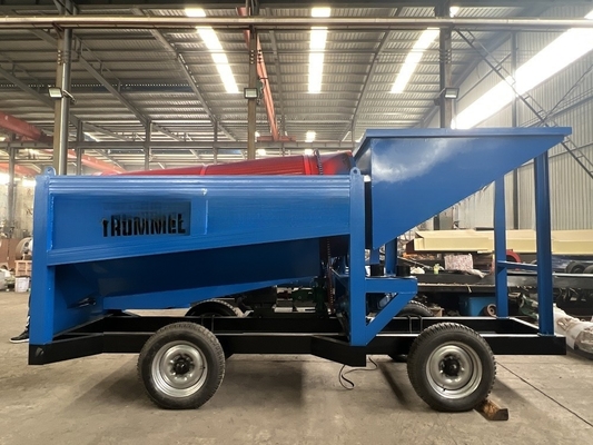 Mobile Trommel Screening Machine for Alluvial Sand Gold Plant Separator 3.2m*1.4m*1.9m