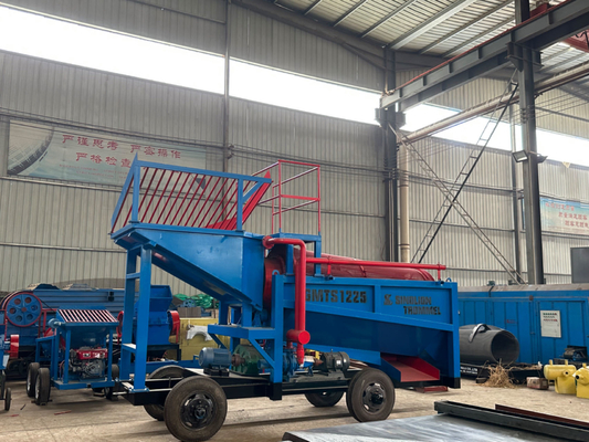 50Tons Capacity Double Screen Gold Wash Trommel Machine for Multiple Material Output