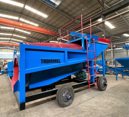 50Tons Capacity Double Screen Gold Wash Trommel Machine for Multiple Material Output