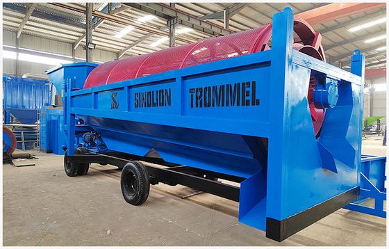 6500 KG Mining Concentration Mobile Gold Processing Plant with Gold Trommel Screening