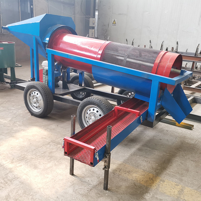 Small Capacity 10 Tons Mobile Gold Sand Separator Mining Trommel Screen Washing Plant