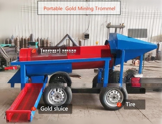 Mobile Gold Mining Trommel Screen 5-10 Tons Alluvial Plant with Customization Options