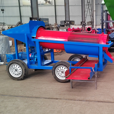Mobile Gold Mining Trommel Screen 5-10 Tons Alluvial Plant with Customization Options
