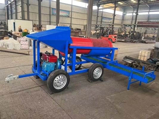 Mobile Gold Mining Trommel Screen 5-10 Tons Alluvial Plant with Customization Options