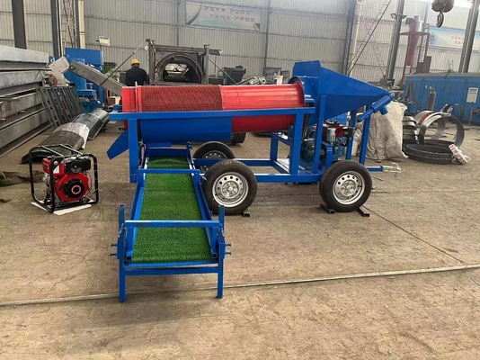 Small Scale Alluvial Gold Washing Plant Mobile Mining Trommel Screen for Gold Sorting