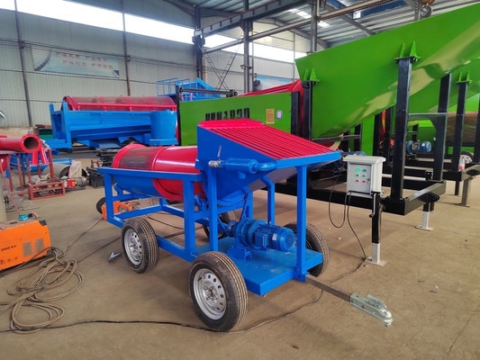 Small Scale Alluvial Gold Washing Plant Mobile Mining Trommel Screen for Gold Sorting