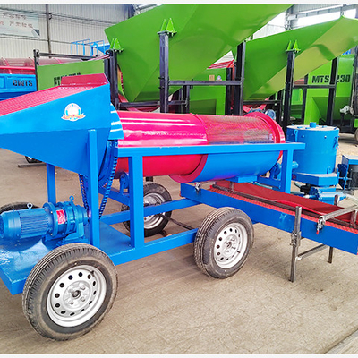10 Tons per Hour Portable Alluvial Gold Wash Plant with Feeding Size Less than 300mm