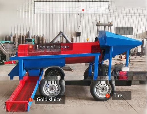 Easy to Operate Gold Mining Plan 5-10t/h Small Gold Washing Machine Mini Gold Trommel