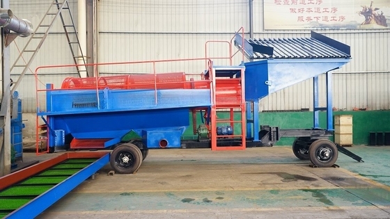 50-80t/h Rotary Gold Mining Trommel Screening Machine for Alluvial or Placer Gold