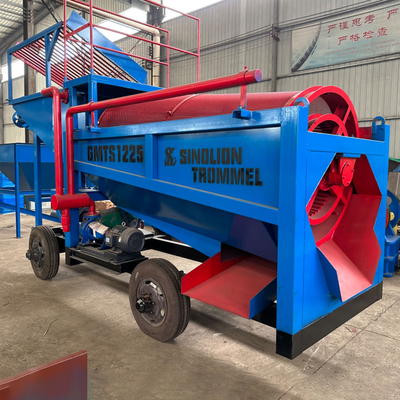 Gold Mining Concentration Equipment with 1900 KG Mobile Trommel and Spinner Separator