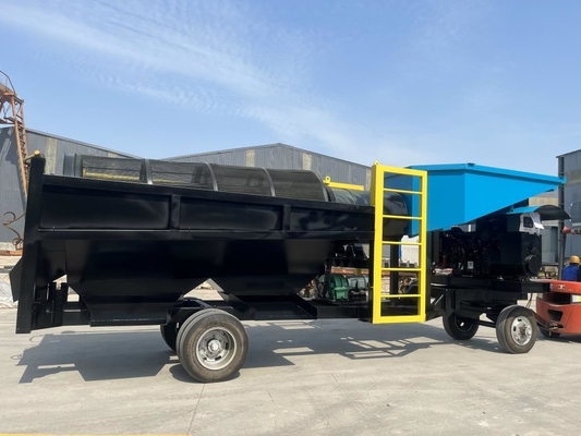80-150t/h Mobile Alluvial Gold Ore Wash Plant Trommel Washer with All-in-One Function