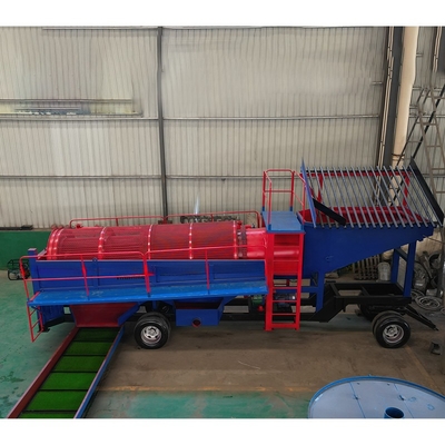 20 TPH Capacity Mobile Gold Washing Trommel Plant for Alluvial Gold Mining Equipment