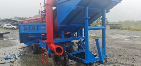 Mobile Gold Washing Plant with Customizable Discharge Size Sand Rotary Trommel Screen