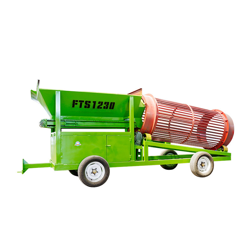 Clients Local Standard Voltage Small Mobile Gasoline Firewood Rotary Trommel Screen