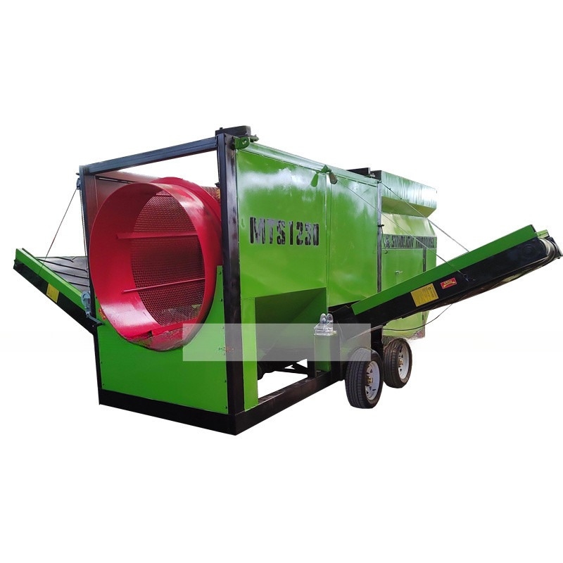 Portable Mobile Compost Trommel Screen Discharge Size Less than 6mm or as Request