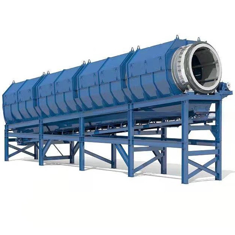 7.5KW Municipal Solid Waste Sorting Processing Equipment for Garbage Trommel Screen