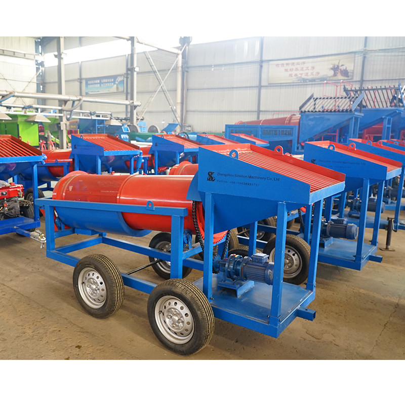 Small Production Capacity 620 KG Mobile Gold Trommel Screen for Alluvial Gold Mining