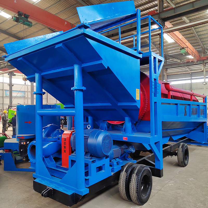 Mobile Trommel Gold Washing Plant for 3000 KG Capacity Gold Separation Mining Equipment